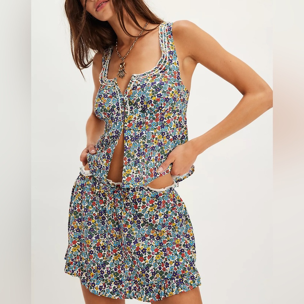 Free People Ellia Printed Set Size Large - Picture 1 of 11